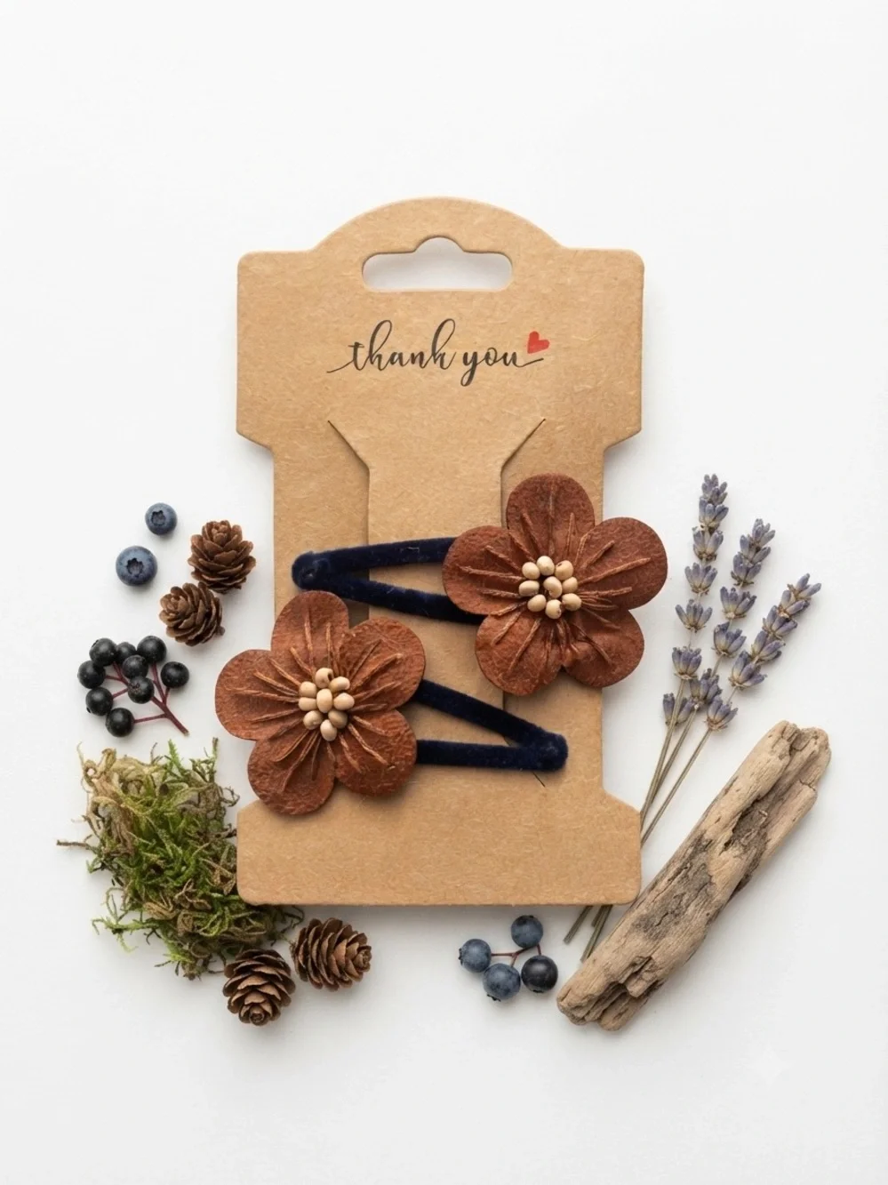 Handmade Flower Hair Clip Set – Woodland Blossom Kids Hair Accessories
